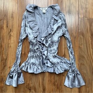 Vintage • Ice Blue Romantic Blouse